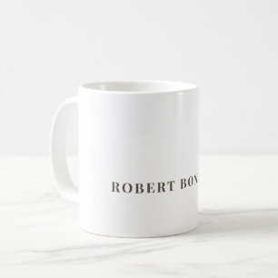 Unieke Moderne Eenvoudige Naam Minimalistisch Koffiemok