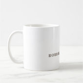 Unieke Moderne Eenvoudige Naam Minimalistisch Koffiemok (Links)