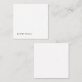Unieke Moderne Eenvoudige Naam Minimalistisch Notitiekaartje (Voorkant / Achterkant)