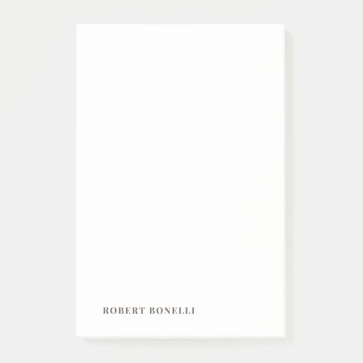 Unieke Moderne Eenvoudige Naam Minimalistisch Post-it® Notes (Voorkant)