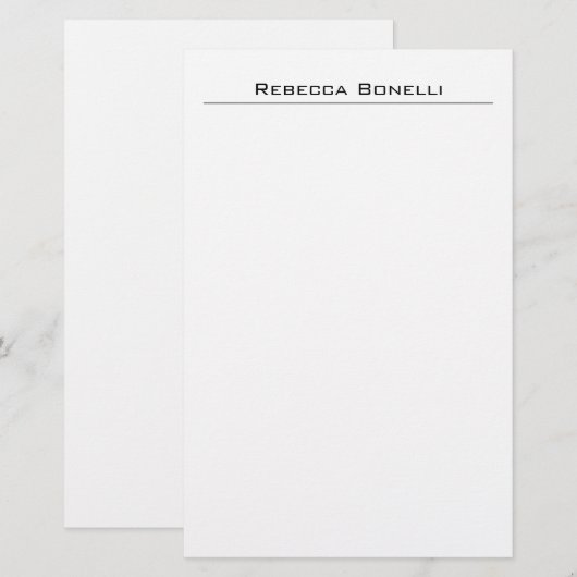 Unieke, moderne, eenvoudige whitepaper briefpapier (Voorkant / Achterkant)