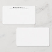 Unieke, moderne, eenvoudige whitepaper notitiekaartje (Voorkant / Achterkant)