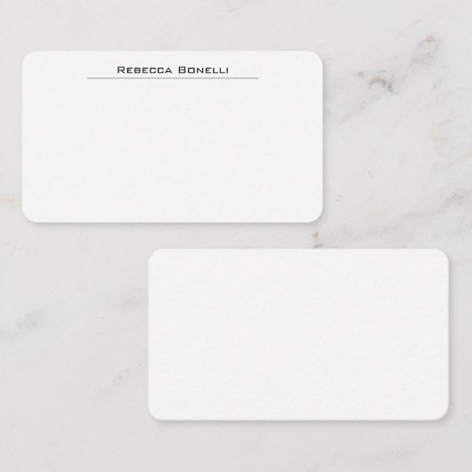 Unieke, moderne, eenvoudige whitepaper notitiekaartje (Voorkant / Achterkant)