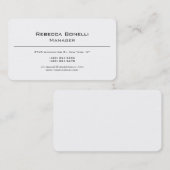 Unieke, moderne, eenvoudige whitepaper visitekaartje (Voorkant / Achterkant)