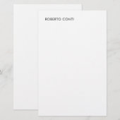 Unieke moderne effen minimalistische briefpapier (Voorkant / Achterkant)