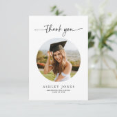 Unieke moderne foto Afstuderen dank u kaart (Staand voorkant)