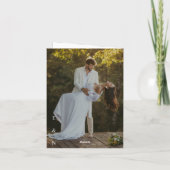 unieke moderne foto bruiloft Gevouwen Uitnodiging (Achterkant)