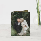 unieke moderne foto bruiloft Gevouwen Uitnodiging (Voorkant)