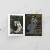 unieke moderne foto bruiloft Gevouwen Uitnodiging (Binnen)