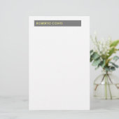 Unieke moderne gewone minimalistische naam briefpapier (Staand voorkant)