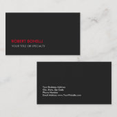 Unieke Moderne Grijs Rood Stijlvolle Standaard Visitekaartje (Voorkant / Achterkant)