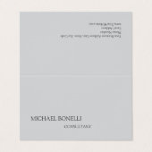 Unieke moderne grijze achtergrond consultant visitekaartje (Buitenkant ongevouwen)