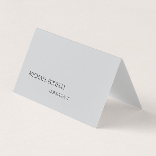 Unieke moderne grijze achtergrond consultant visitekaartje (Voorkant)