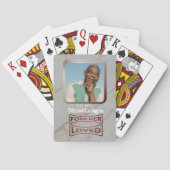 Unieke moderne grijze marmer Memorial Foto Pokerkaarten (Achterkant)