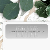 Unieke moderne grijze witte vervagende ombre etiket