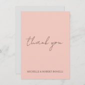 Unieke, moderne, handgeschreven afbeelding bedankkaart (Voorkant / Achterkant)