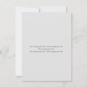 Unieke, moderne, handgeschreven afbeelding bedankkaart (Achterkant)