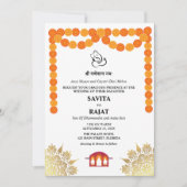 Unieke Moderne Indische huwelijksuitnodiging Kaart (Voorkant)