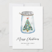 Unieke, moderne kerstboom, niet-foto feestdagenkaart (Voorkant)