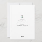 Unieke, moderne kerstboom, niet-foto feestdagenkaart (Achterkant)