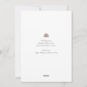 Unieke, moderne kerstregenboog, niet-foto feestdagenkaart (Achterkant)