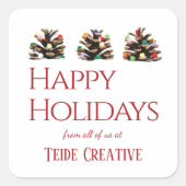 Unieke moderne kerstvakantie sticker (Voorkant)