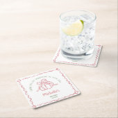 Unieke moderne kleine pompoen Dank u Baby shower Kartonnen Onderzetters (Insitu)