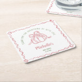 Unieke moderne kleine pompoen Dank u Baby shower Kartonnen Onderzetters (Schuin)