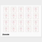 Unieke moderne kleine pompoen Dank u Baby shower Vierkante Sticker (Vel)