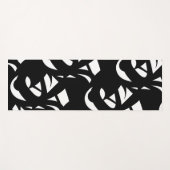Unieke moderne kunst zwart-wit yogamat (Voorkant (horizontaal))