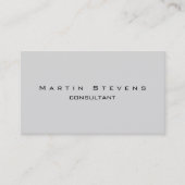 Unieke, moderne lichte grijze minimalistische zijd visitekaartje (Voorkant)