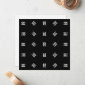 Unieke moderne Logo Pattern Sjabloon | Black (Voorkant / Achterkant in situ)