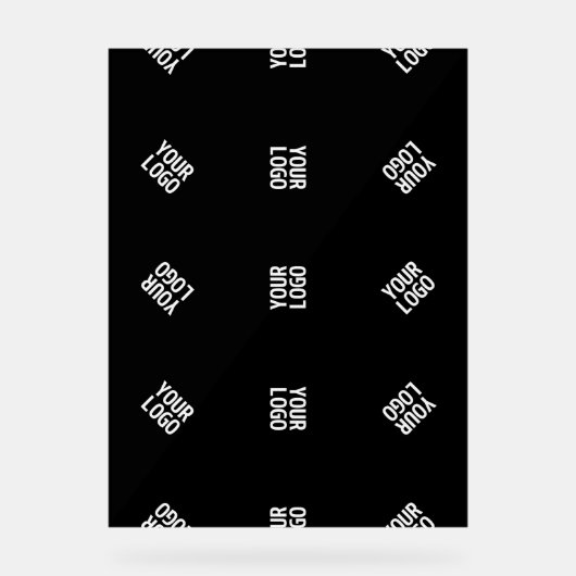 Unieke moderne Logo Pattern Sjabloon | Black Acryl Bord (Voorkant)