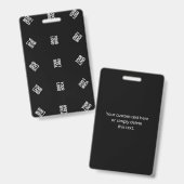 Unieke moderne Logo Pattern Sjabloon | Black Badge (Voor- en achterkant)