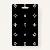 Unieke moderne Logo Pattern Sjabloon | Black Badge (Voorkant)