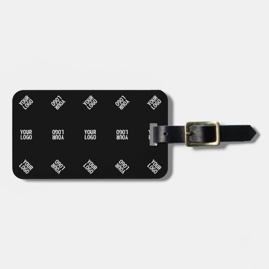 Unieke moderne Logo Pattern Sjabloon | Black Bagagelabel (Voorkant horizontaal)