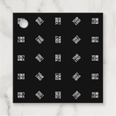 Unieke moderne Logo Pattern Sjabloon | Black Bedankjes Labels (Voorkant)