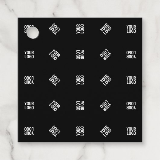 Unieke moderne Logo Pattern Sjabloon | Black Bedankjes Labels (Voorkant)