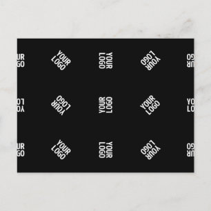 Unieke moderne Logo Pattern Sjabloon Black Briefkaart