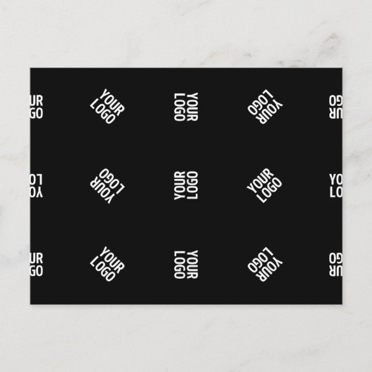 Unieke moderne Logo Pattern Sjabloon | Black Briefkaart (Voorkant)