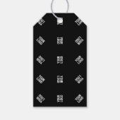 Unieke moderne Logo Pattern Sjabloon | Black Cadeaulabel (Voorkant)