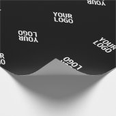 Unieke moderne Logo Pattern Sjabloon | Black Cadeaupapier (Hoek)