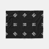 Unieke moderne Logo Pattern Sjabloon | Black Fleece Deken (Voorkant (Horizontaal))