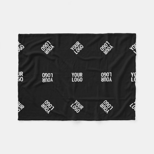 Unieke moderne Logo Pattern Sjabloon | Black Fleece Deken (Voorkant (Horizontaal))