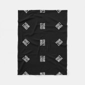 Unieke moderne Logo Pattern Sjabloon | Black Fleece Deken (Voorkant)