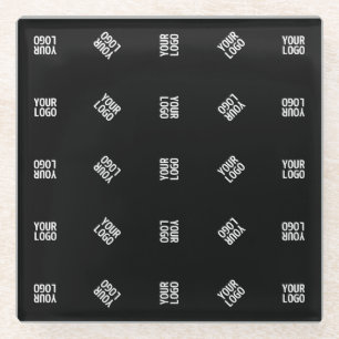 Unieke moderne Logo Pattern Sjabloon   Black Glazen Onderzetter