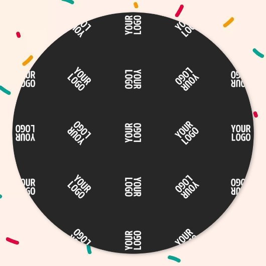 Unieke moderne Logo Pattern Sjabloon | Black Ronde Sticker