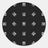 Unieke moderne Logo Pattern Sjabloon | Black Ronde Sticker (Voorkant)