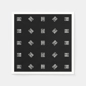 Unieke moderne Logo Pattern Sjabloon | Black Servet (Voorkant)