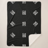 Unieke moderne Logo Pattern Sjabloon | Black Sherpa Deken (Voorkant)